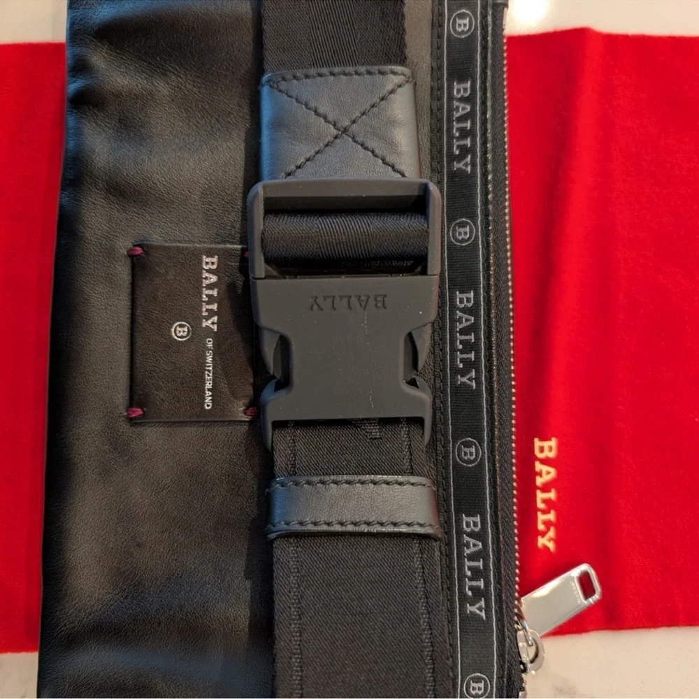 Bally Black and Red Belt Bag with Sporty Stripe Design - Picture 7 of 9